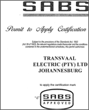 TVE SABS Certificate 